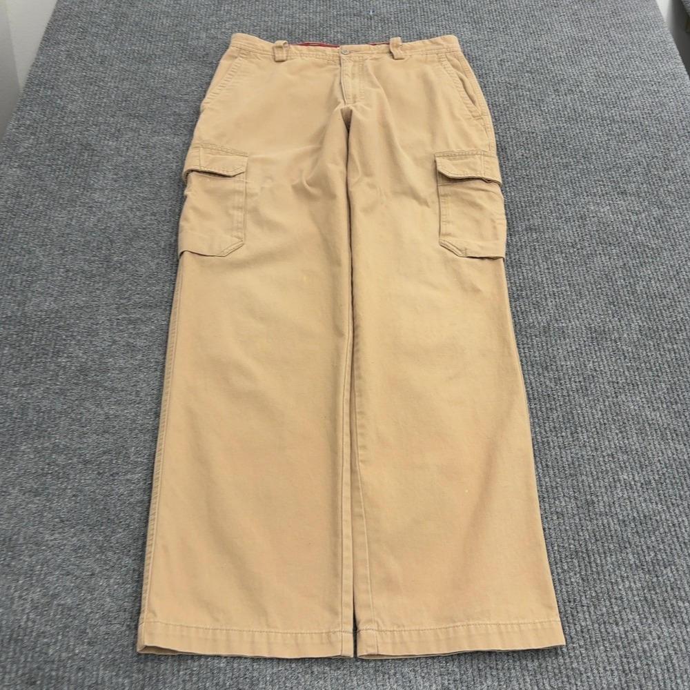 Dockers Cargo Pants Mens 34x34 Tan Cotton Flat Front Relaxed Fit Utility Style